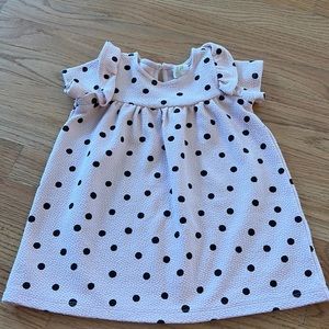 5/$25 9-12 month H&M Dress Pink Black Polka Dot